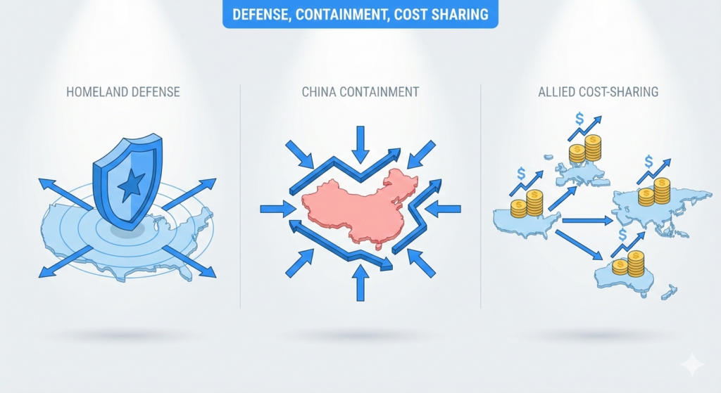 트럼프 국방비 50% 증액, 미국 1조5000억 달러 국방예산, 2026 국가방위전략 NDS 분석, 미국 국방전략 본토 방어 중국 견제, 한반도 안보 트럼프 국방정책, 동맹국 방위비 분담금 압박, 한국 안보·경제 영향 분석, 미중 군비경쟁 지정학 리스크, 방산주 투자전략 한화에어로스페이스 LIG넥스원, 국방비 증액과 방산·조선주 전망, 인도태평양 전략 한국 역할 변화, 북한 억지 1차 책임 한국 전가, 트럼프 국방전략과 중국 포위 전략, 군비 경쟁 시대 안전자산 투자, 미국 국방예산과 글로벌 패권 구조, 한국 투자자 트럼프 국방전략, 서울 투자자 방산주 분석, 동북아 안보 환경 변화, 국가방위전략, NDS요약, 트럼프 방위전략,
