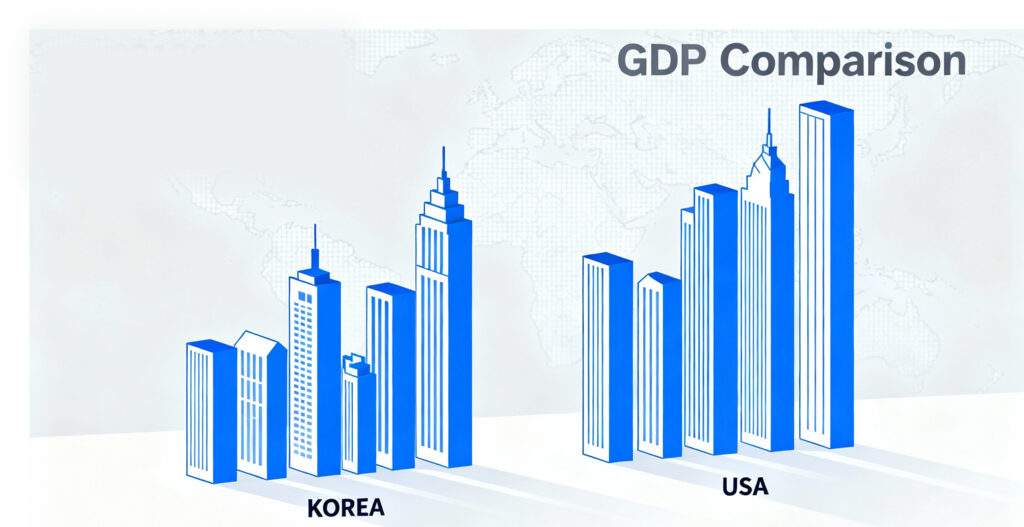 경제지표 비교, 한국미국 경제비교, 금리 환율 상관관계, 한국 미국 전망, 경제 전망, GDP 성장률, 한국 경제 상황, 경제 흐름, 금리 역전 영향, 경제 위기 상황