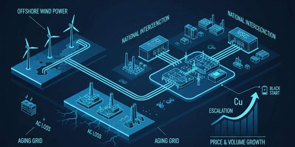 변압기 관련주, 전선주 전망, 전력 인프라 슈퍼 사이클, AI 데이터센터 전력 수요, HD현대일렉트릭 수주, 효성중공업 멤피스 공장, LS에코에너지 희토류, 초고압 변압기 리드타임, HVDC 관련주 분석, 구리 가격 전선주 영향, 미국 전력망 노후화, 765kV 변압기, 북미 전력 기기 점유율, K-전력주 실적, LS전선 해저케이블, 초고압 직류송전 원리, 전력 설비 투자 전략, AI 인프라 수혜주, 전기강판 수급, 변압기 쇼티지, 에너지 안보 관련주, 전력 현대화 법안, 미국 데이터센터 클러스터, 에너지 효율 변압기, 송배전 관련주, 전력기기 대장주, 전력 인프라 ETF, 재생에너지 그리드 통합, 스마트 그리드 관련주, VSC HVDC 기술, 버스덕트 수혜주,